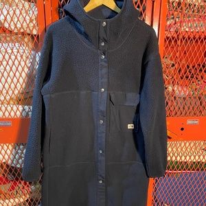 Northface Women's Cragmont MASHUP Hoodie Fleece COAT - Navy Blue